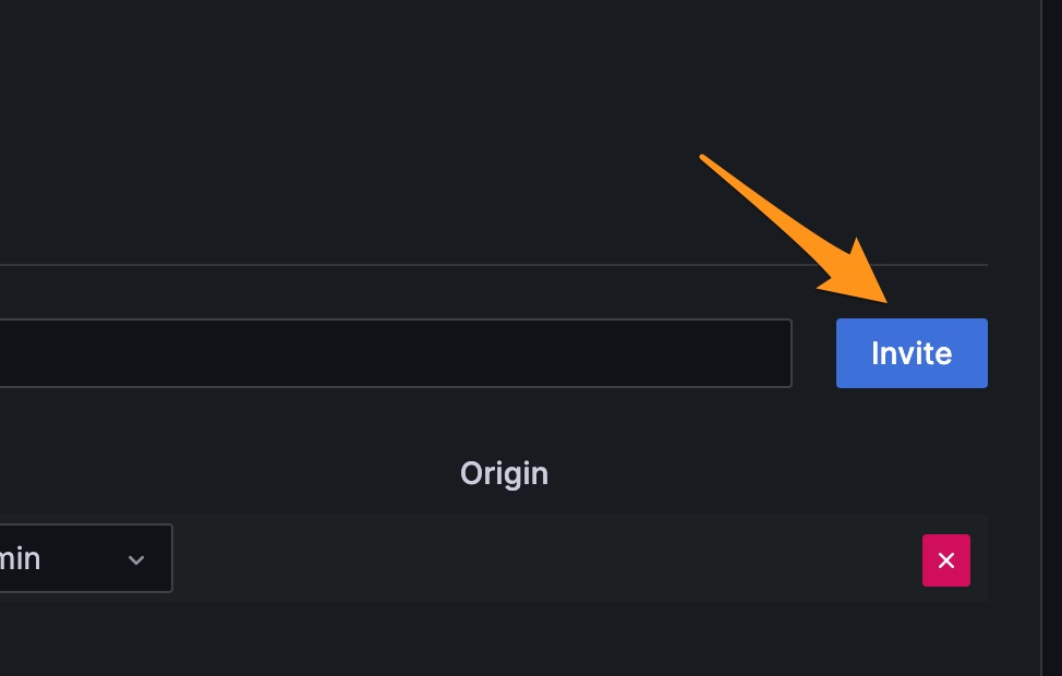 Select the blue “Invite” button on the right-hand-side